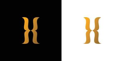 enkel och modern h brev första logotyp design vektor