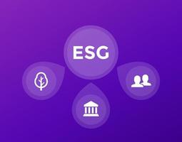 ESG-Vektordesign, Umwelt, soziale Governance vektor