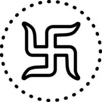 Liniensymbol für Hindu vektor