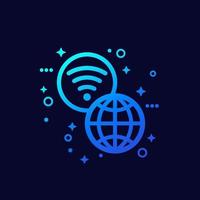 Wi-Fi-Netzwerksymbol für das Web vektor