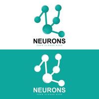 Neuronenlogo, Moleküllogodesign, Vektor und Vorlagenillustration