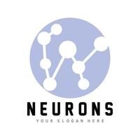 Neuronenlogo, Moleküllogodesign, Vektor und Vorlagenillustration