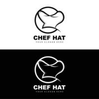 kock hatt logotyp, restaurang kock vektor, design för restaurang, catering, delikatessbutik, bageri vektor