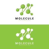 nervcell logotyp, molekyl logotyp design, vektor och, mall illustration