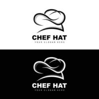 Kochmützenlogo, Restaurantkochvektor, Design für Restaurant, Catering, Feinkost, Bäckerei vektor