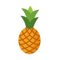 Ananas-Vektorsymbol isoliert auf weißem Hintergrund, flach, Cartoon-Stil. für Webdesign und Druck. vektor