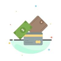 kreditkarte geld währung dollar brieftasche flache farbe symbol vektor