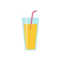 Glas mit Limonade Symbol Vektor Illustration Cartoon Stil.