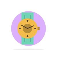 Uhr Smart Uhr Zeit Telefon Android abstrakte Kreis Hintergrund flache Farbe Symbol vektor