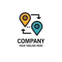 Lageplan Zeiger Reisen Business Logo Vorlage flache Farbe vektor