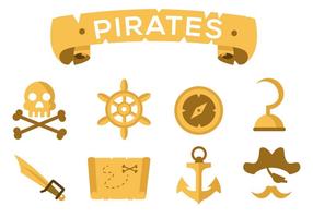 Kostenlose Piraten Icons Vektor