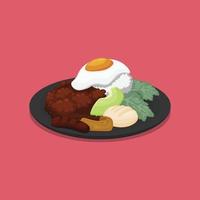 bandeja paisa kolumbien essen. Design im Cartoon-Stil. vektor