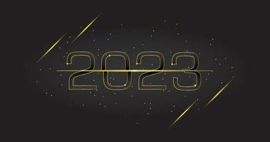 Neujahr 2023 goldener Farbverlauf Hintergrund für Social Media Design Vektor