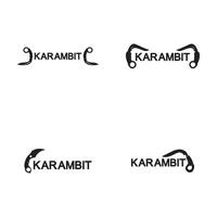 karambit kniv ikon logotyp design vektor mall