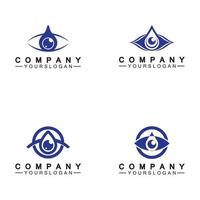 Augentropfen-Logo-Icon-Design-Vorlage vektor