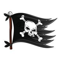 Abbildung der Piratenflagge vektor