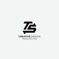 t s minimalistisk och modern vektor logotyp design lämplig för företag och märken