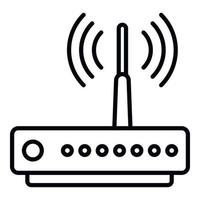 modernes Router-Symbol, Umrissstil vektor