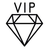 VIP-Diamant-Symbol, Umrissstil vektor