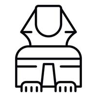 ägyptische Sphinx im vorderen Symbol, Umrissstil vektor