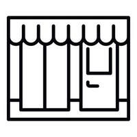 Window Street Shop-Symbol, Umrissstil vektor