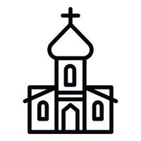 ortodox kyrka ikon, översikt stil vektor