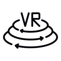 VR-Reality-Symbol, Umrissstil vektor