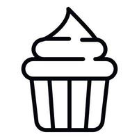 Cupcake-Symbol, Umrissstil vektor