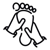 Spa-Fußmassage-Symbol, Umrissstil vektor