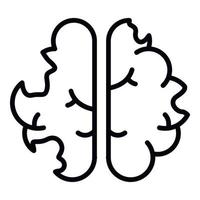 Symbol für das Gehirn der Krankheit, Umrissstil vektor
