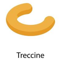 Treccine-Symbol, isometrischer Stil vektor