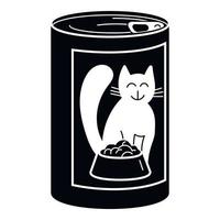 Katzenfutter Dose Symbol, einfachen Stil vektor