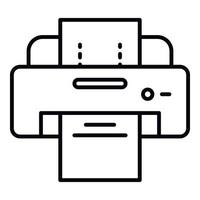 fax skrivare ikon, översikt stil vektor