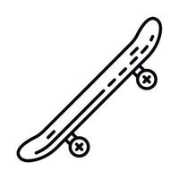 skateboard livsstil ikon, översikt stil vektor