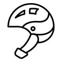 cykling hjälm ikon, översikt stil vektor