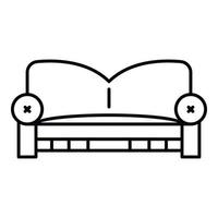 Kissen-Sofa-Symbol, Umrissstil vektor