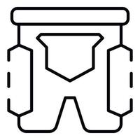 Skishorts-Symbol, Umrissstil vektor