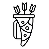 Pfeil-Korb-Symbol, Umriss-Stil vektor