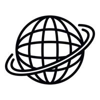 Globales Versandsymbol, Umrissstil vektor