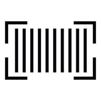 Barcode-Scan-Symbol, Umrissstil vektor