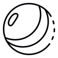 unge boll ikon, översikt stil vektor