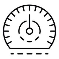 Auto-Tachometer-Symbol, Umrissstil vektor