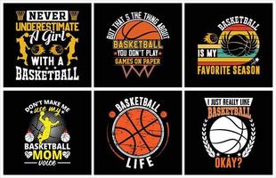 Basketball-Typografie-Vektor-T-Shirt-Design vektor