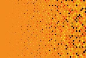 mörk gul, orange vektor bakgrund med prickar.
