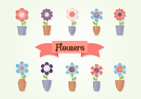 Gratis Grainy Flowers Vector