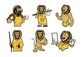 Gratis Lion Mascot Vector 01