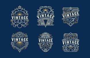 Abzeichen in der Logo-Kollektion im Vintage-Stil vektor
