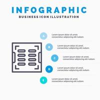 badrum konstruktion dränera dränering linje ikon med 5 steg presentation infographics bakgrund vektor