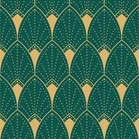 vintage art deco nahtloses muster. Strichzeichnungen geometrische Goldformen. moderne Ornamente-Vektor-Illustration. gatsby retro eleganter hintergrund für stoff, tapeten oder verpackung vektor