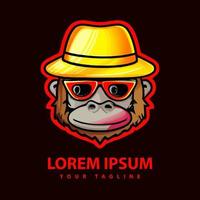 tolles cooles Gorilla-Logo-Design. vektor